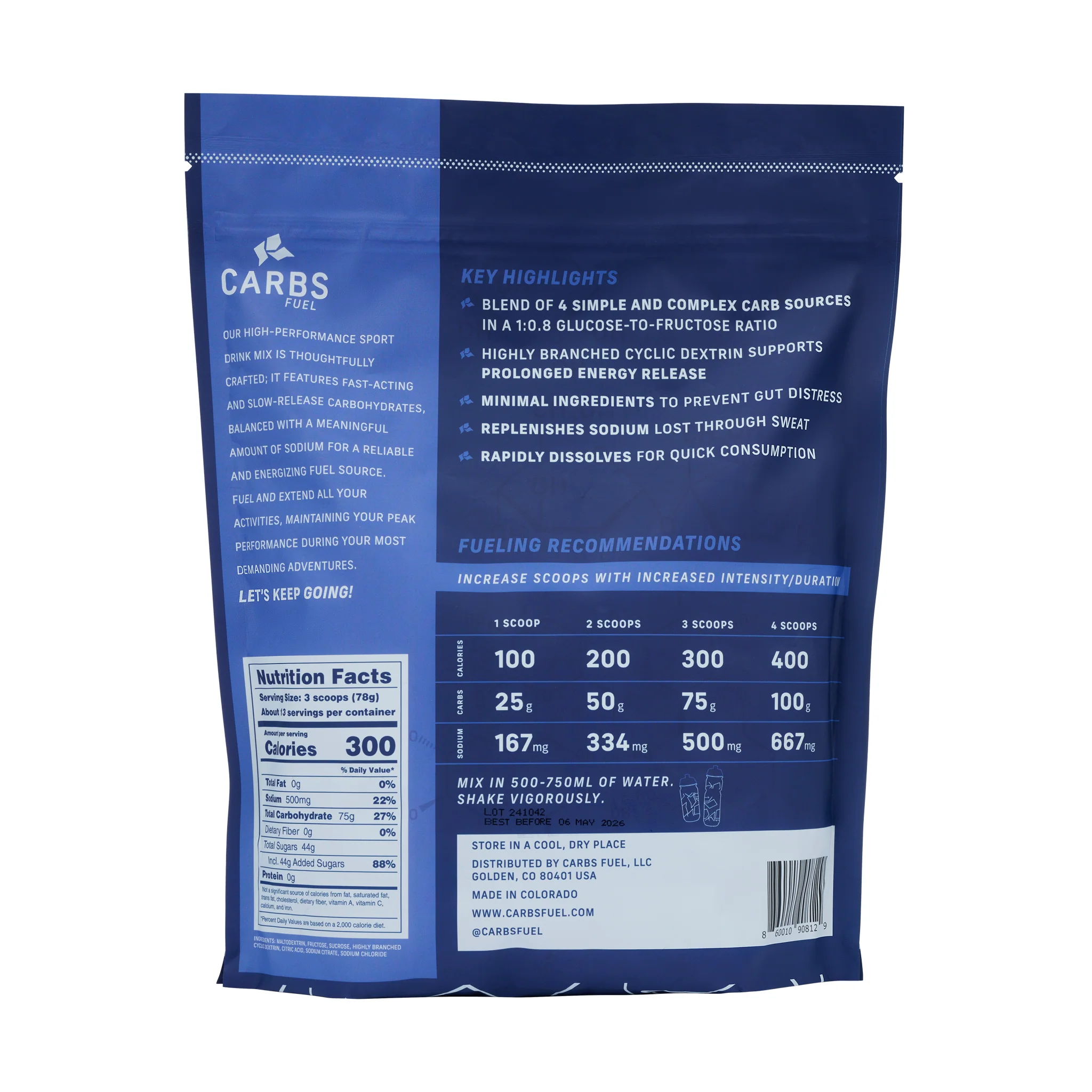 Carbs Fuel Original 1,000g Sport Drink Mix - Image 3